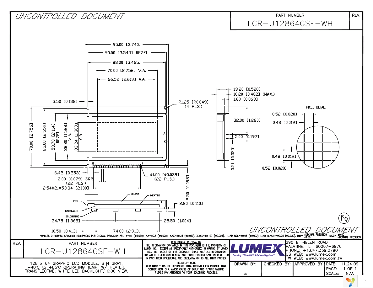 LCR-U12864GSF-WH Page 1