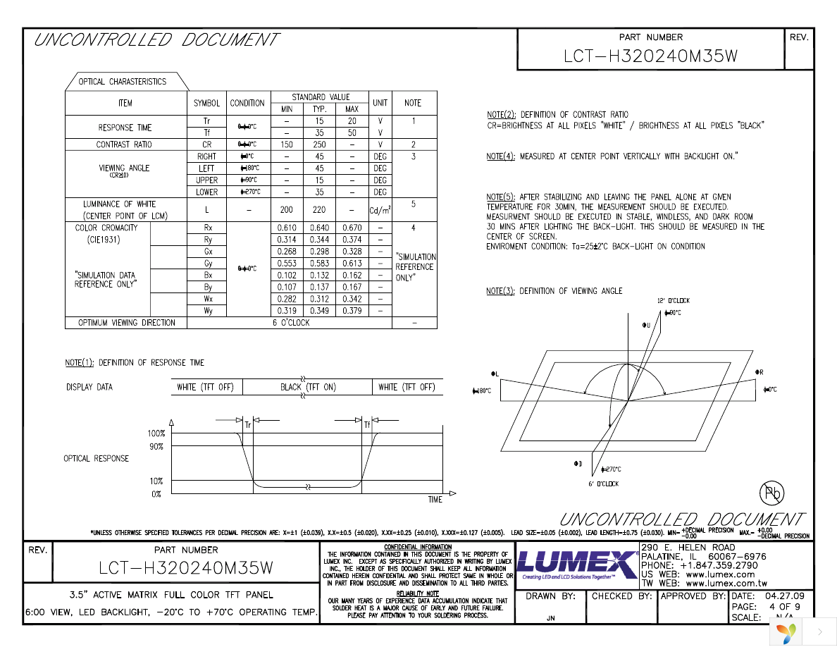 LCT-H320240M35W Page 4
