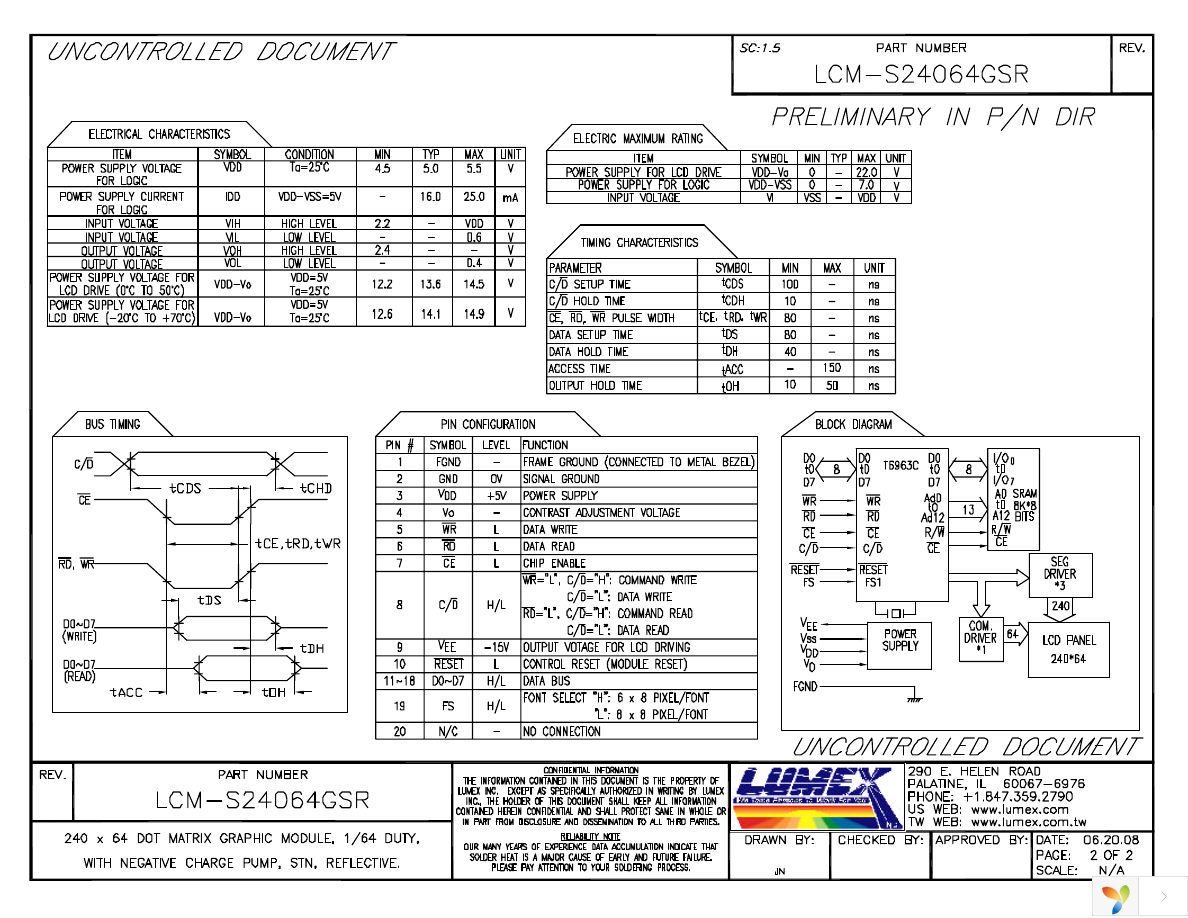 LCM-S24064GSR Page 2