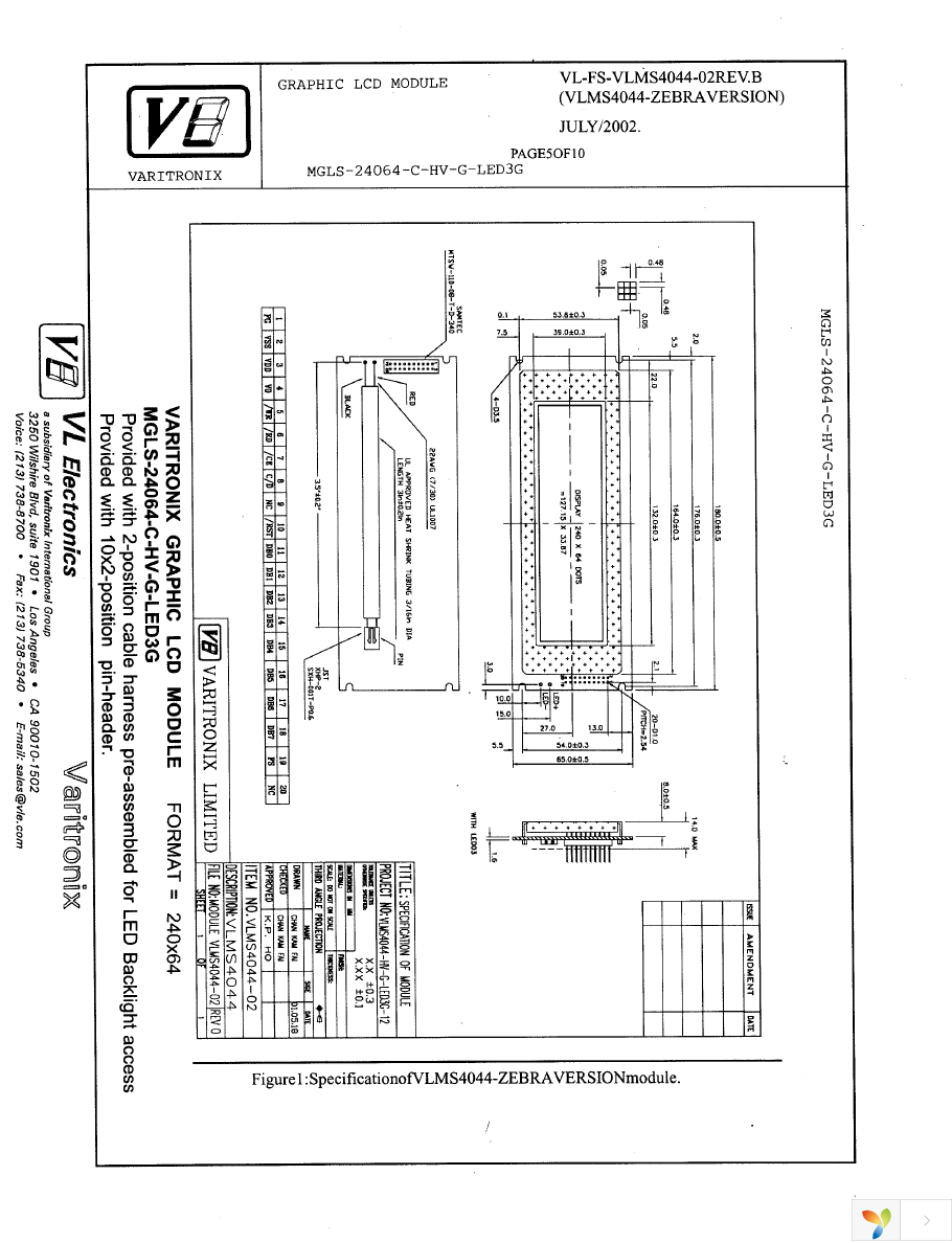 MGLS-24064-C-HV-G-LED3G Page 5