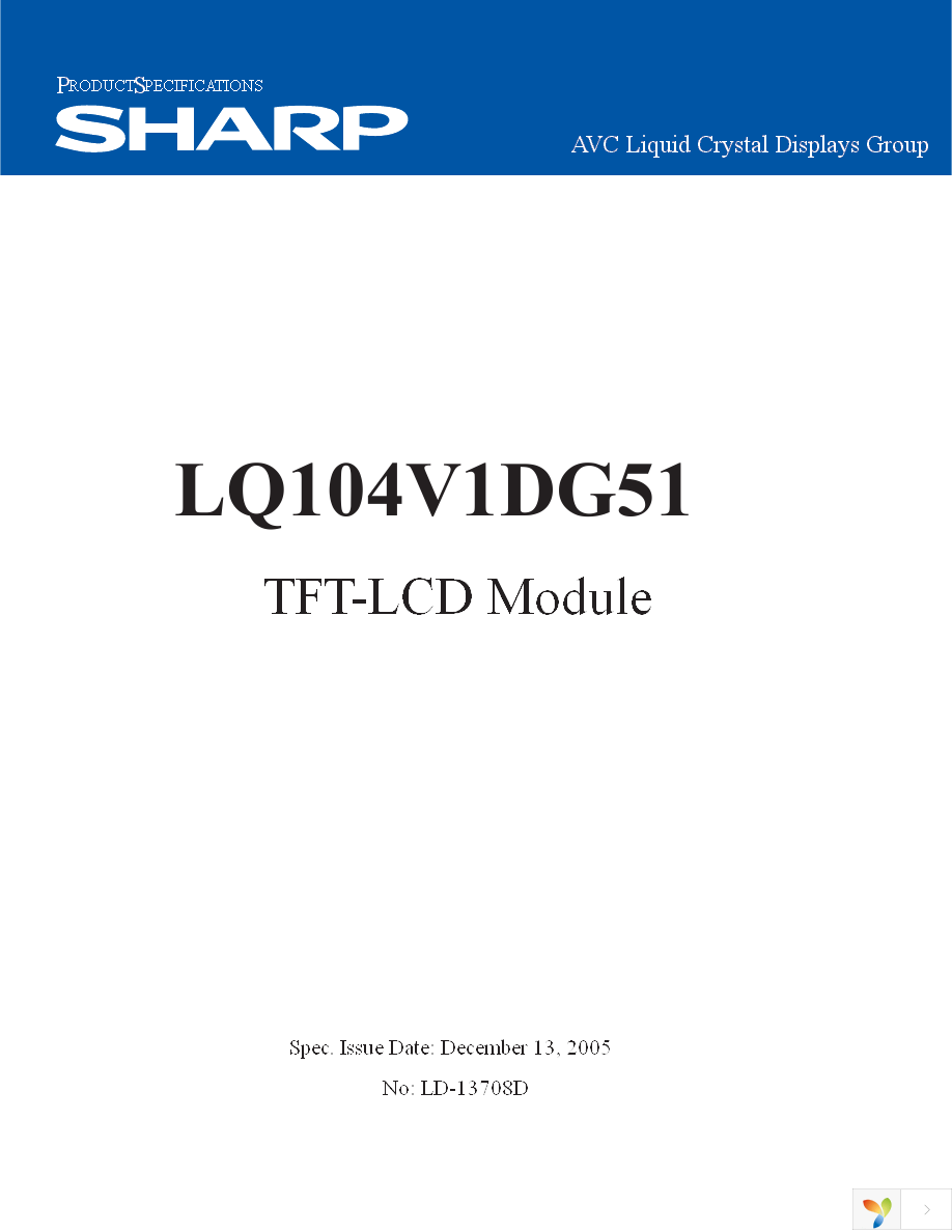 LQ104V1DG51 Page 1