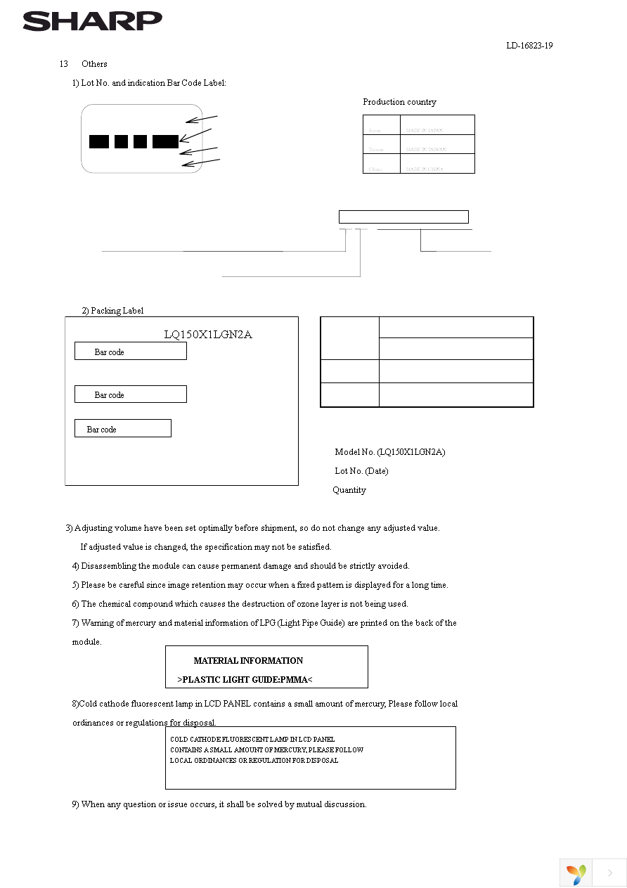 LQ150X1LGN2A Page 22