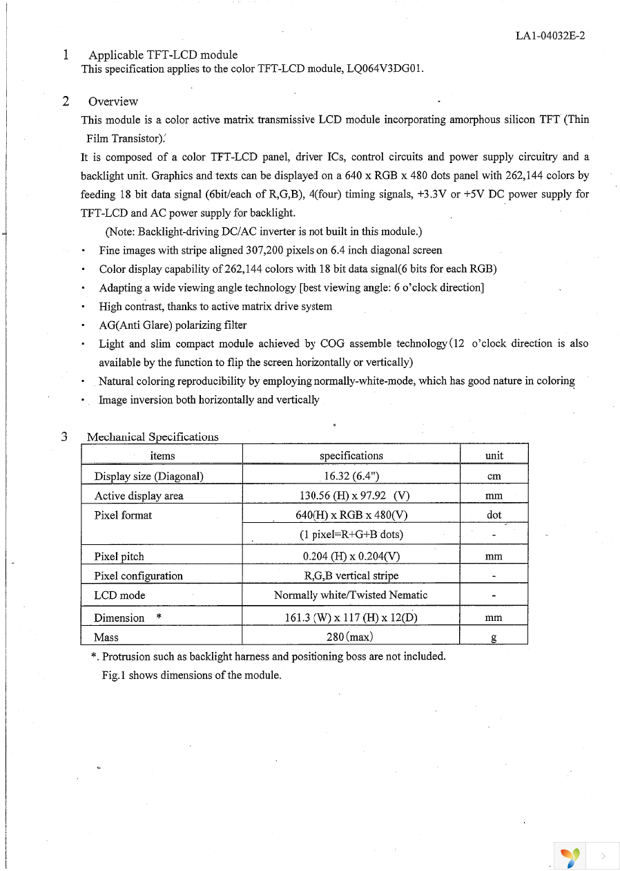 LQ064V3DG01 Page 5