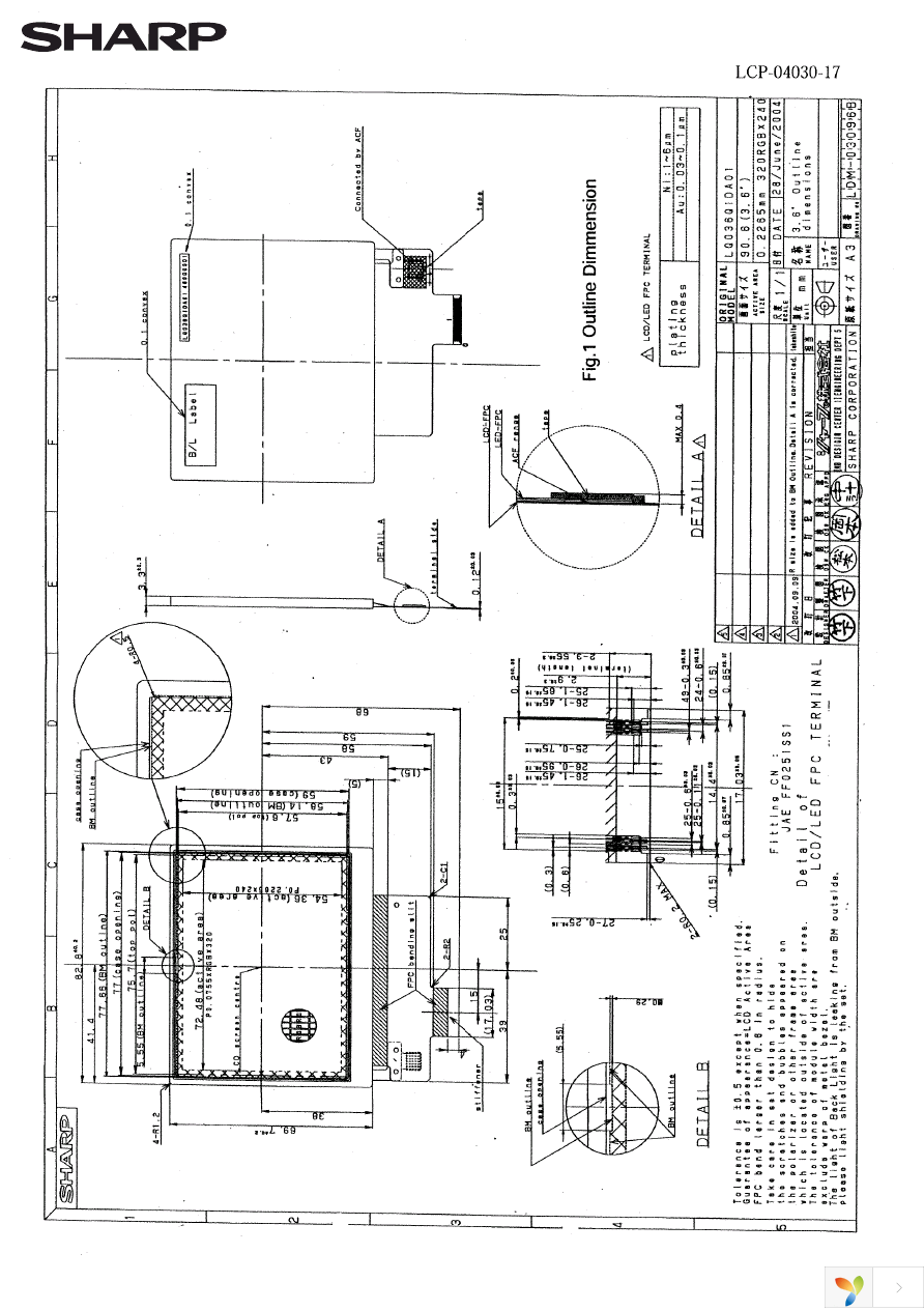 LQ036Q1DA01 Page 20