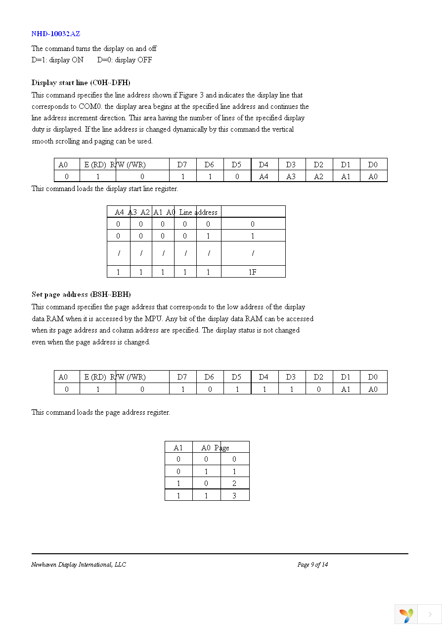 NHD-10032AZ-FSY-GBW Page 9