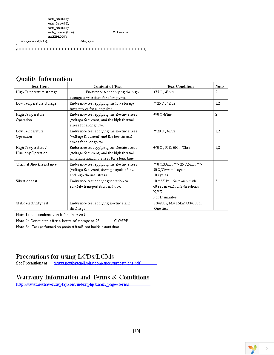 NHD-C128128CZ-FN-GBW Page 10