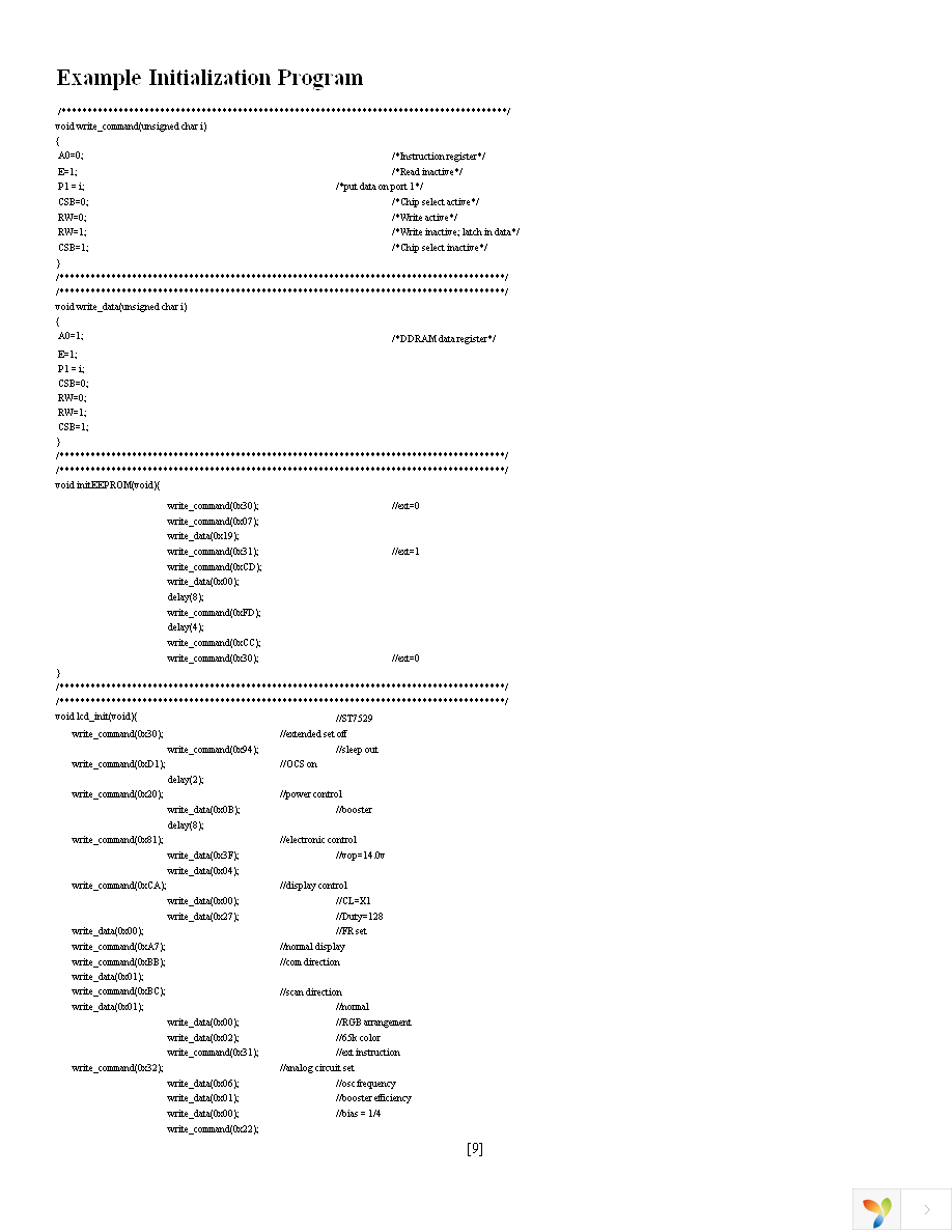 NHD-C128128CZ-FN-GBW Page 9