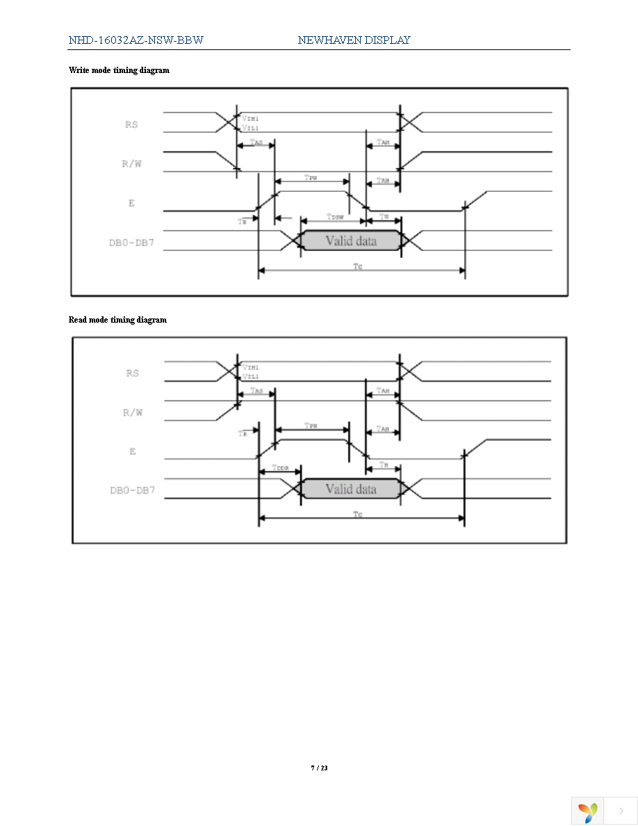 NHD-16032AZ-NSW-BBW Page 7