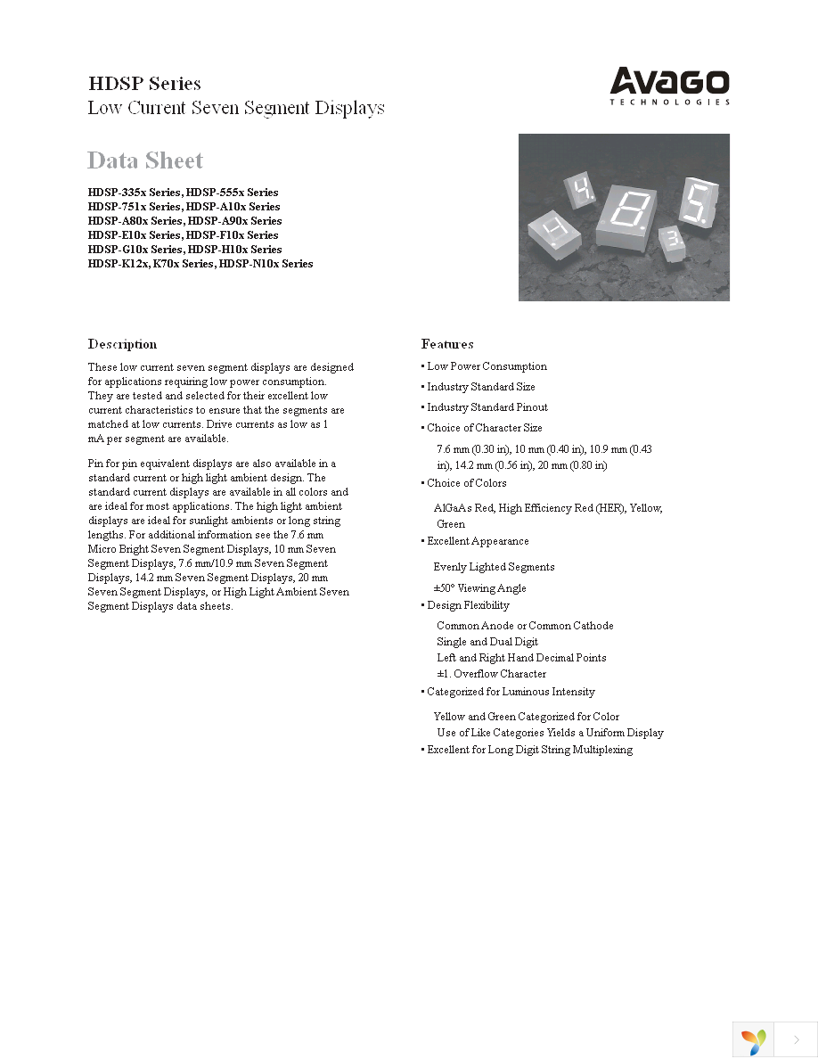 HDSP-H103 Page 1