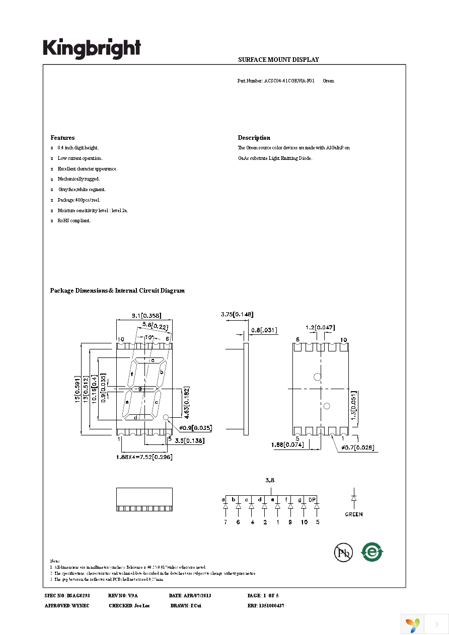 ACSC04-41CGKWA-F01 Page 1