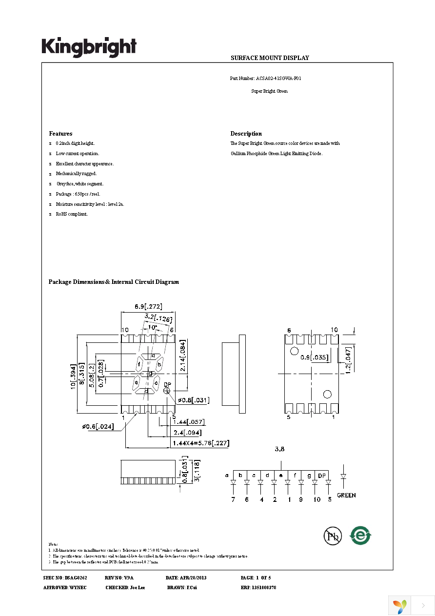 ACSA02-41SGWA-F01 Page 1