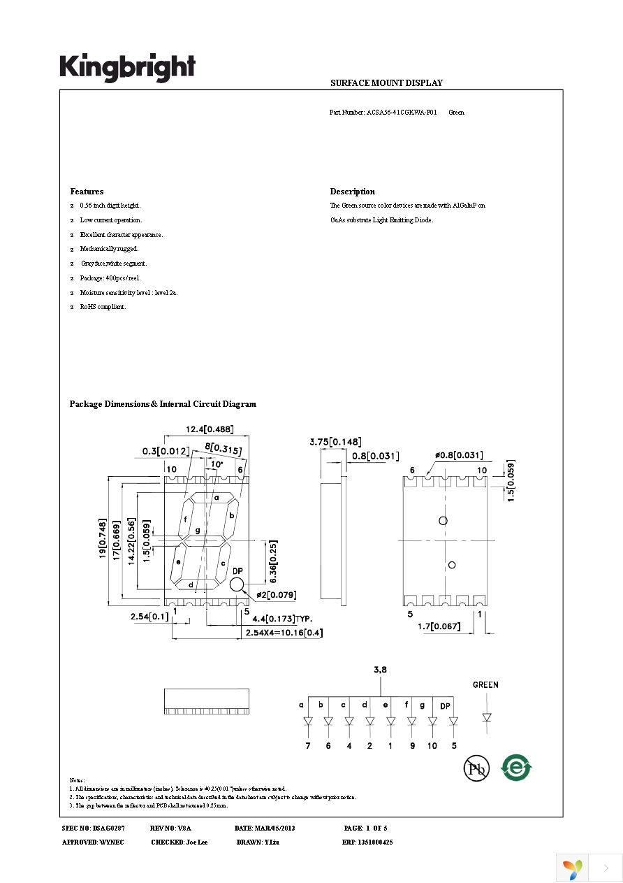 ACSA56-41CGKWA-F01 Page 1