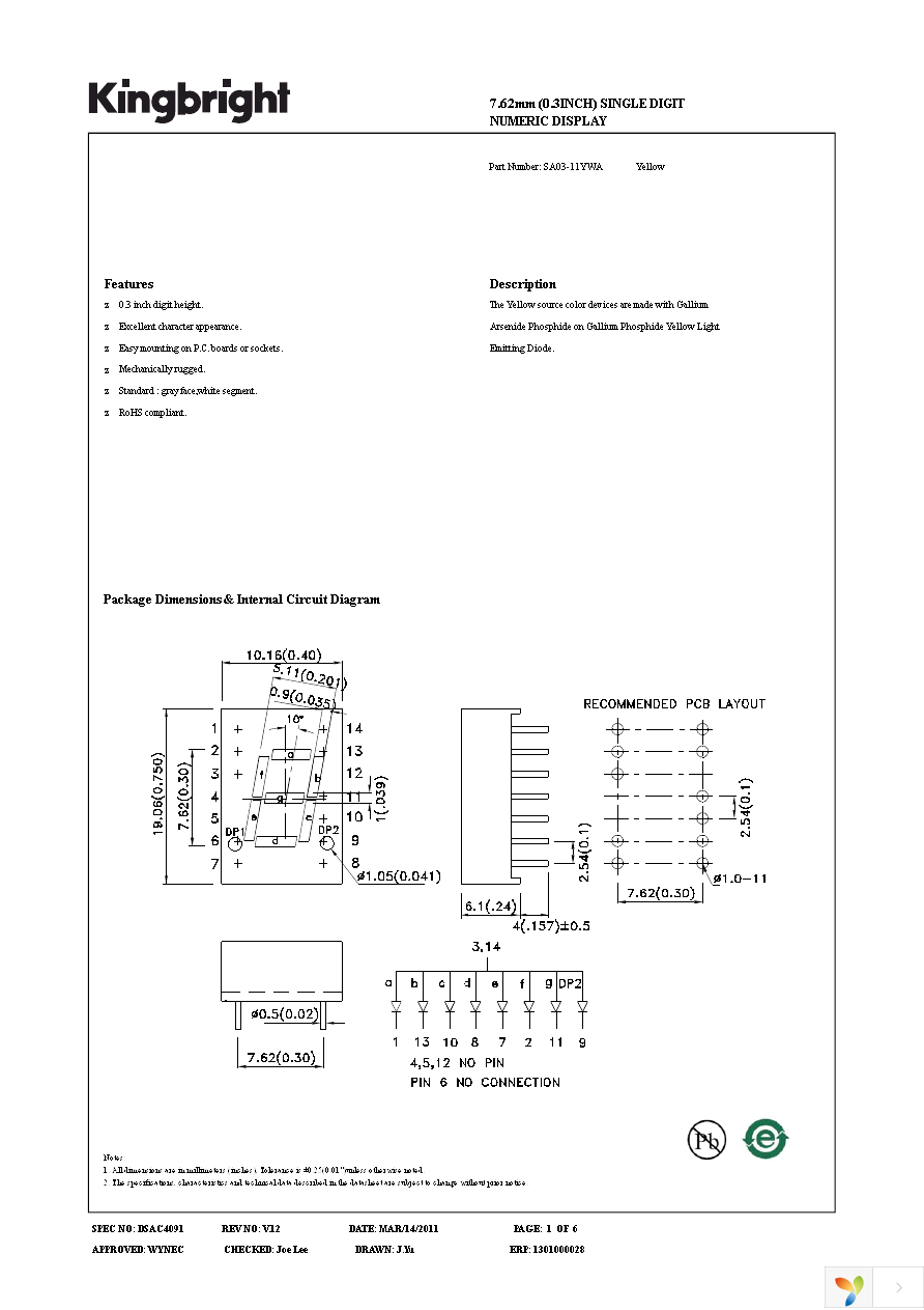 SA03-11YWA Page 1