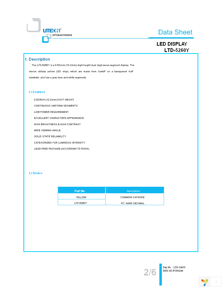 LTD-5260Y Page 2