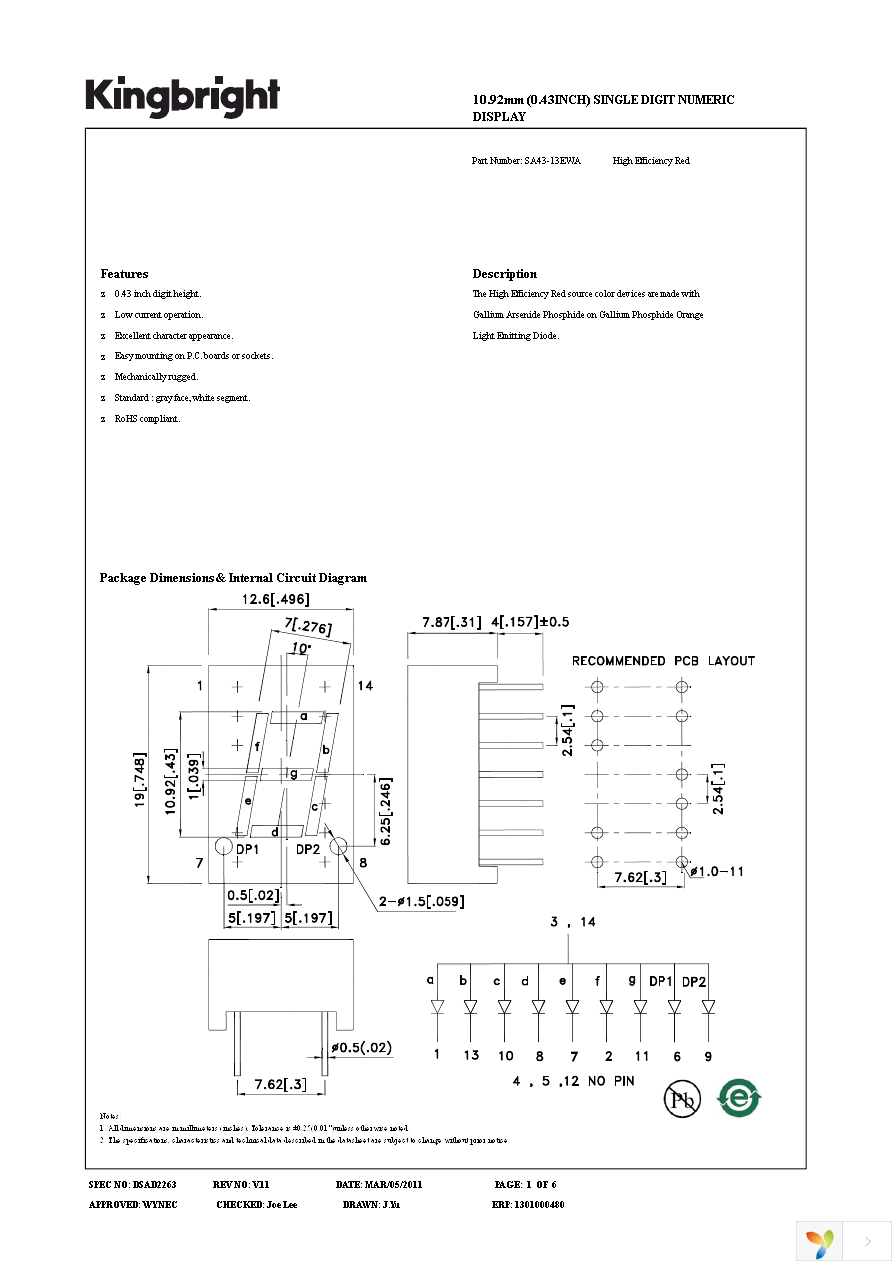 SA43-13EWA Page 1