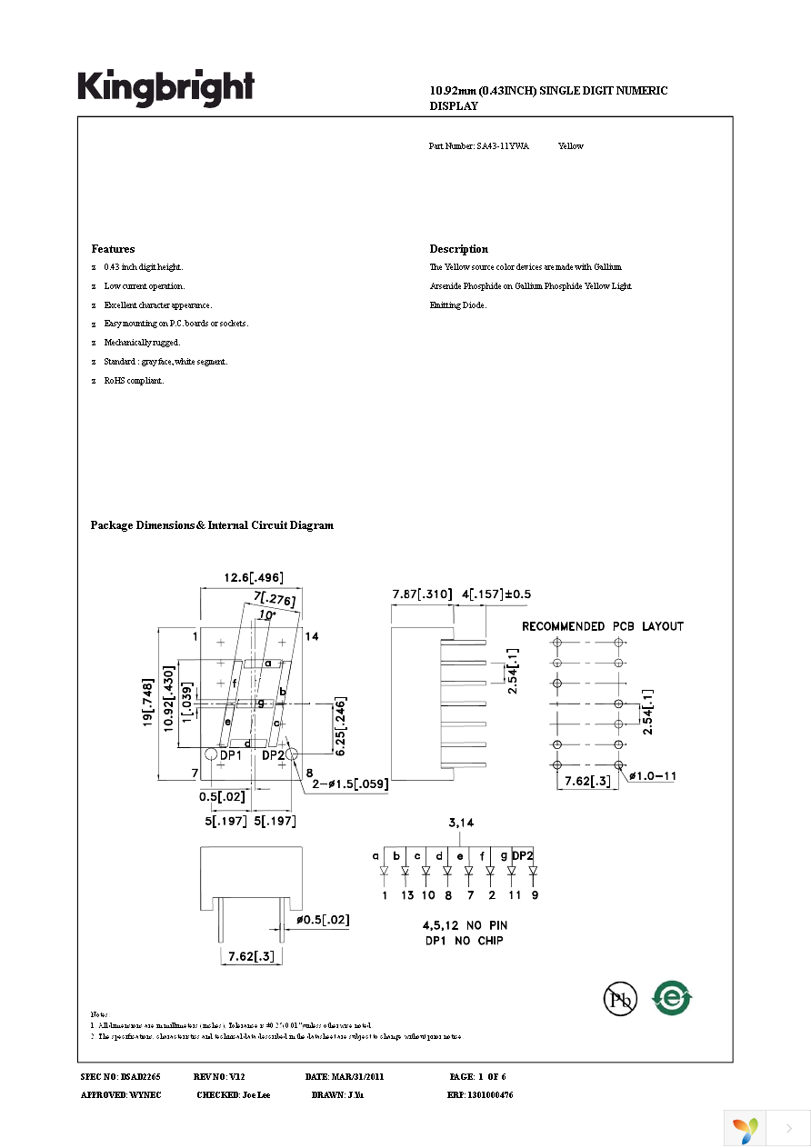 SA43-11YWA Page 1