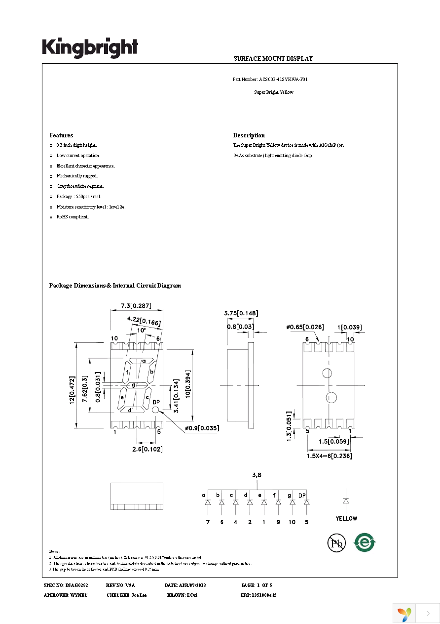 ACSC03-41SYKWA-F01 Page 1