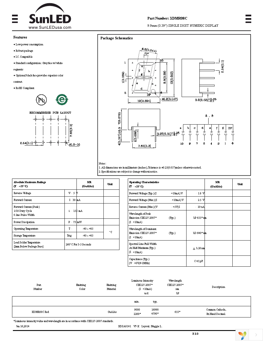 XDMR08C Page 1