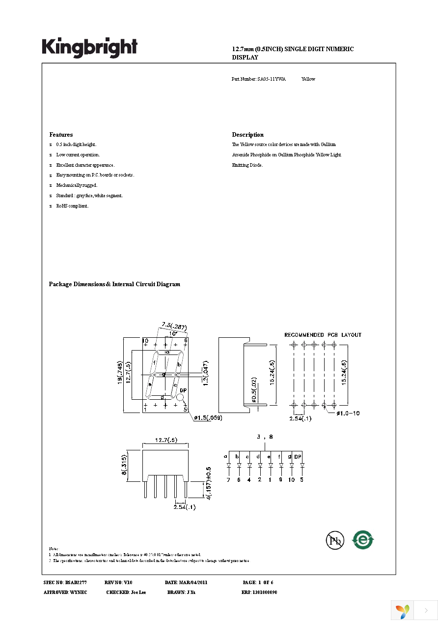 SA05-11YWA Page 1