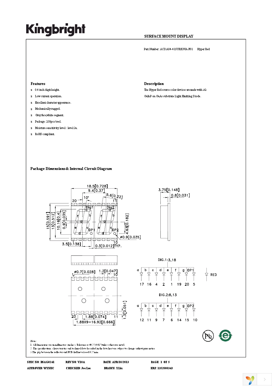 ACDA04-41SURKWA-F01 Page 1