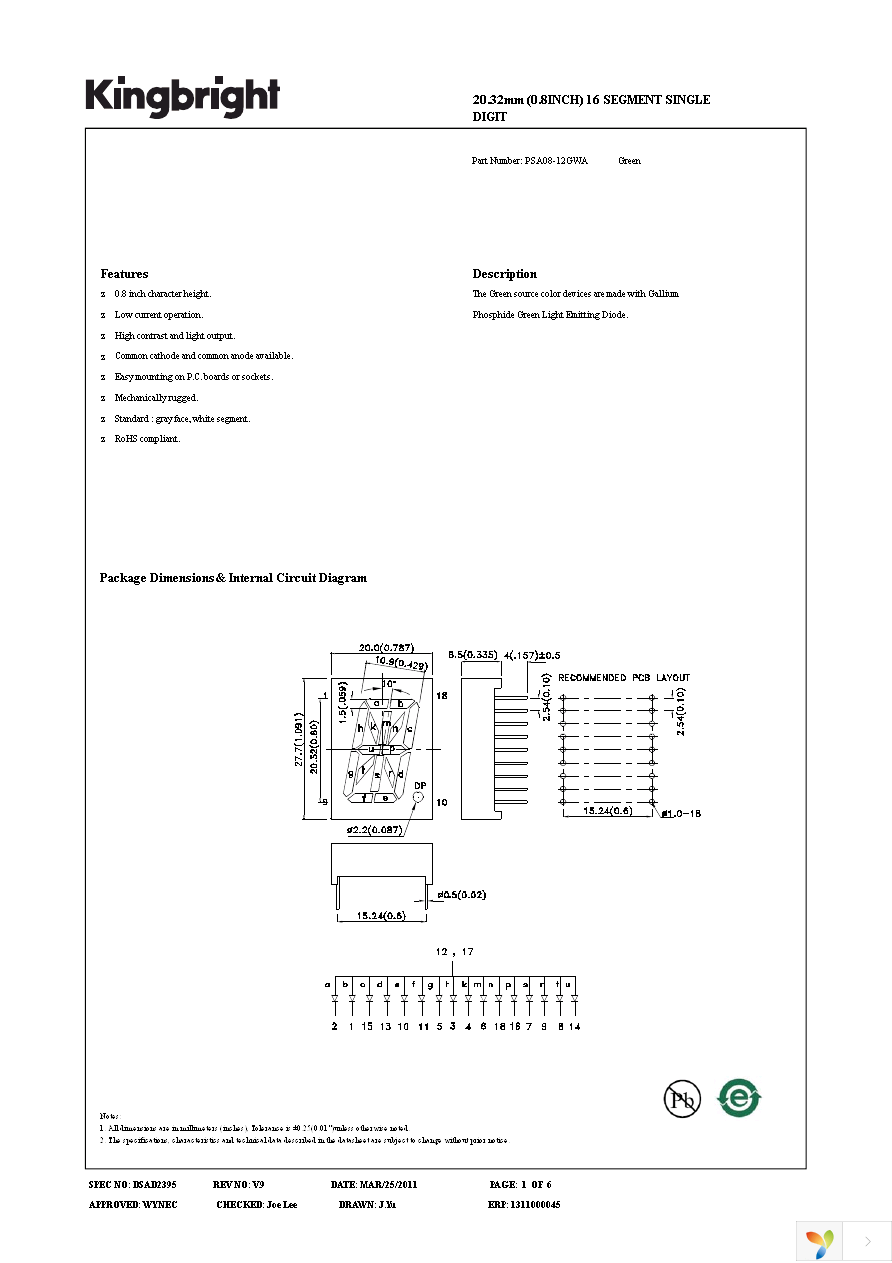 PSA08-12GWA Page 1