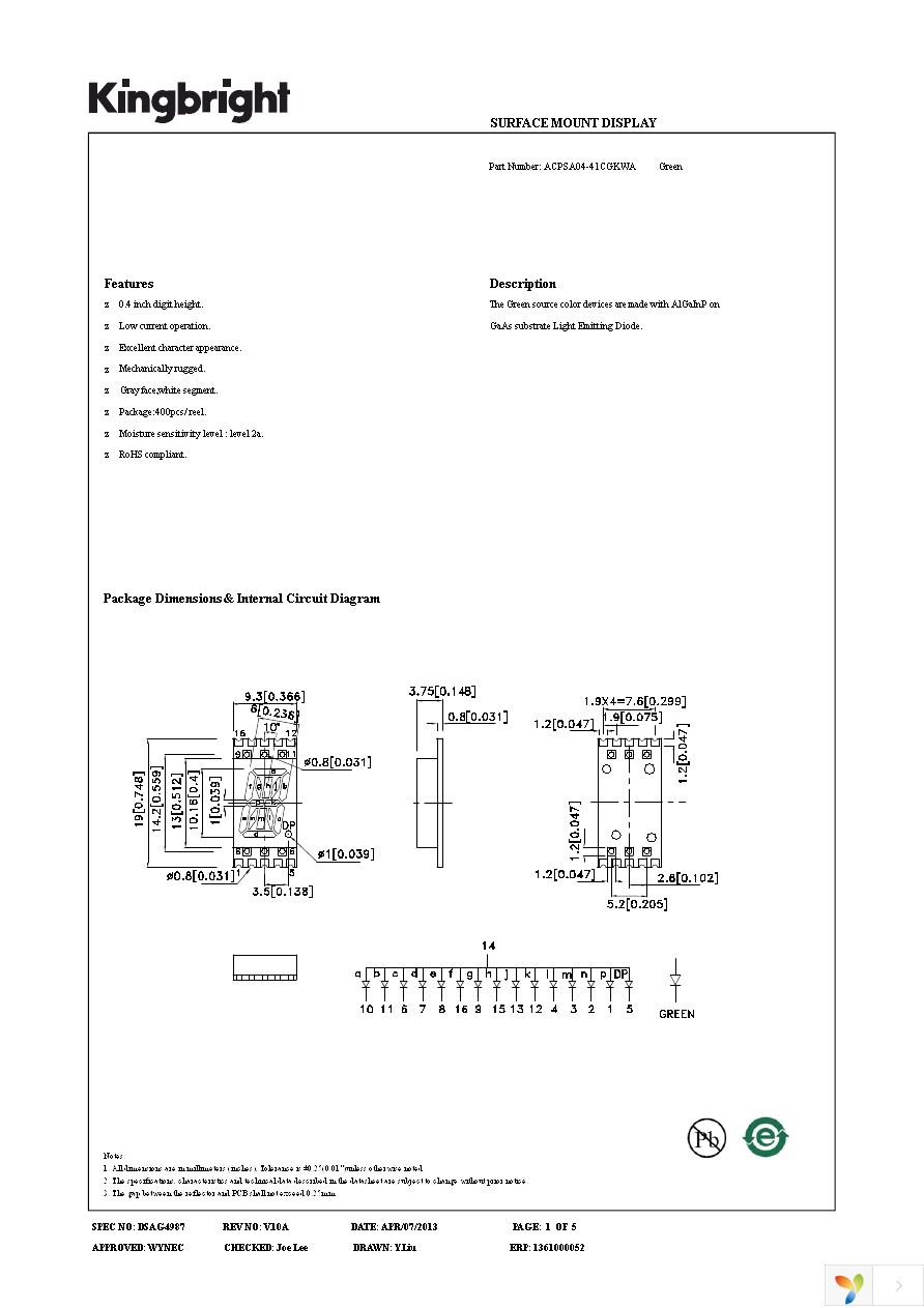 ACPSA04-41CGKWA Page 1