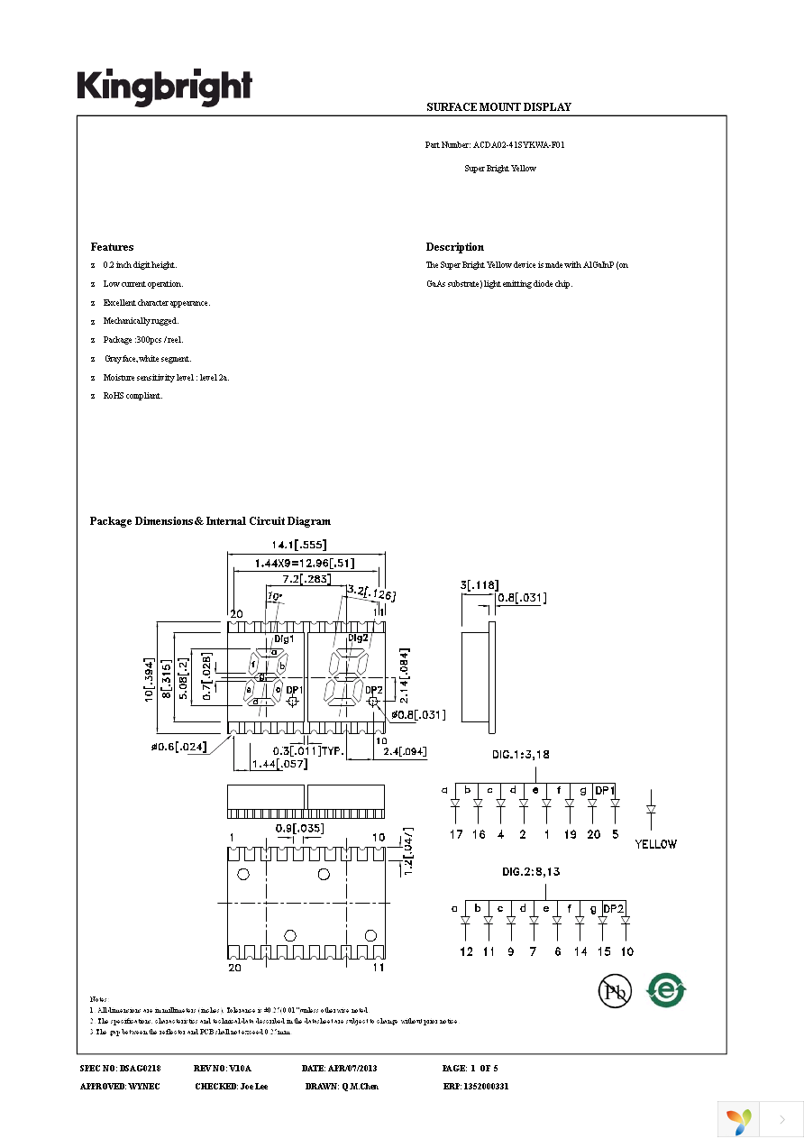 ACDA02-41SYKWA-F01 Page 1