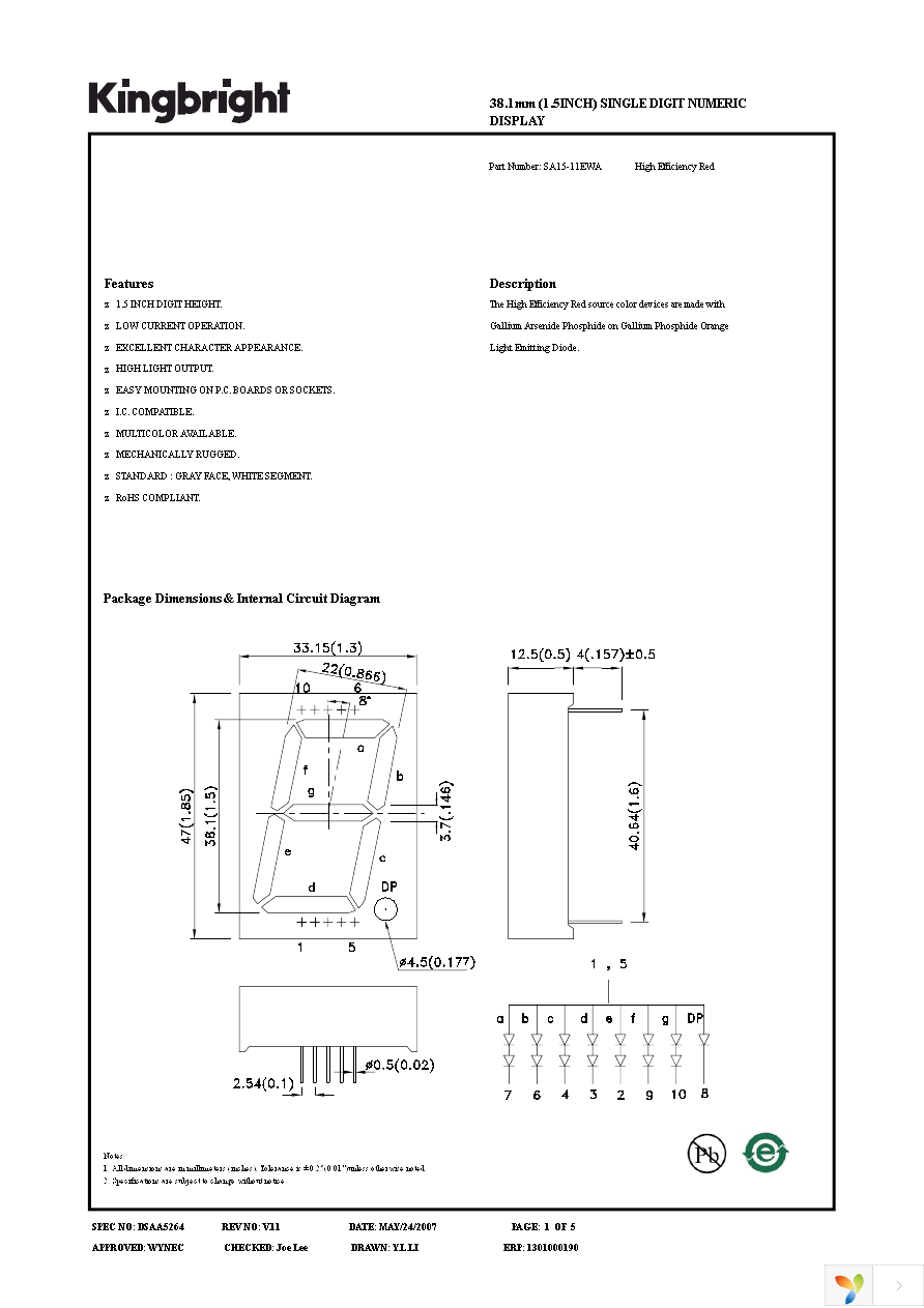 SA15-11EWA Page 1