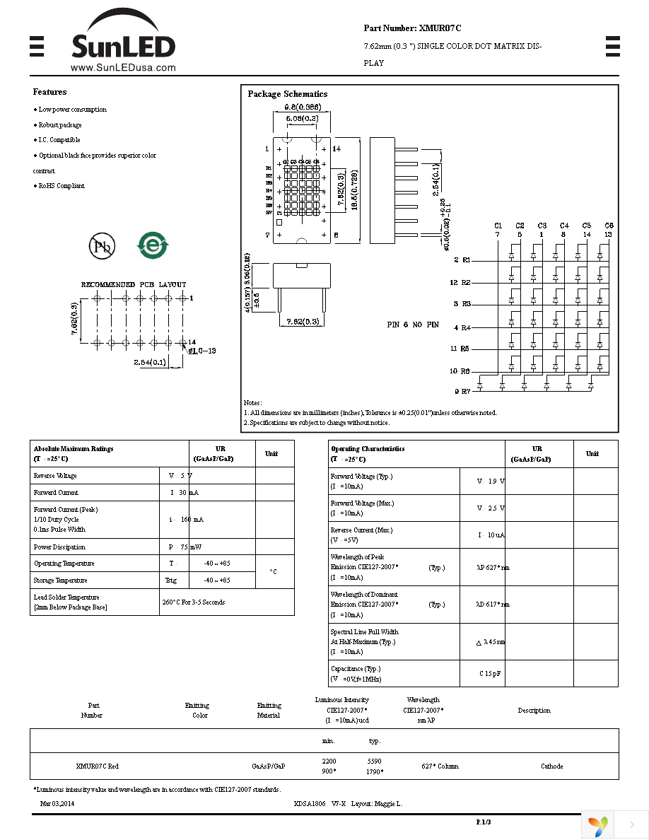 XMUR07C Page 1