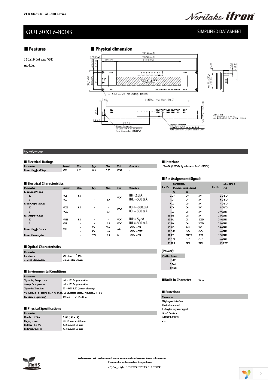 GU160X16-800B Page 1