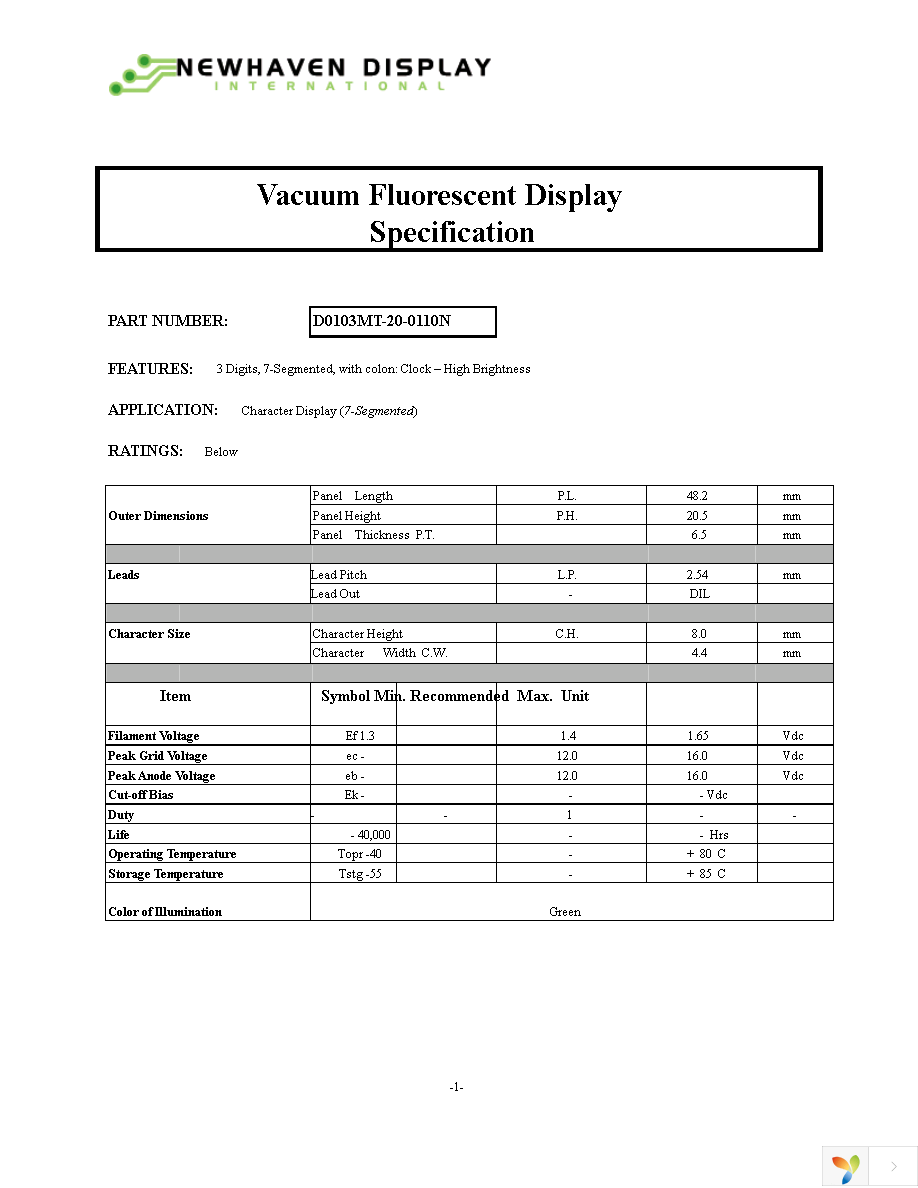 D0103MT-20-0110N Page 2