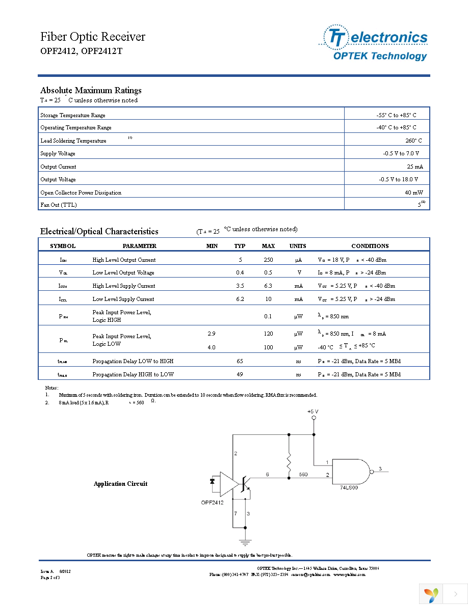 OPF2412T Page 2