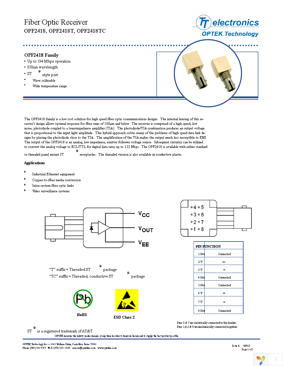 OPF2418TC Page 1