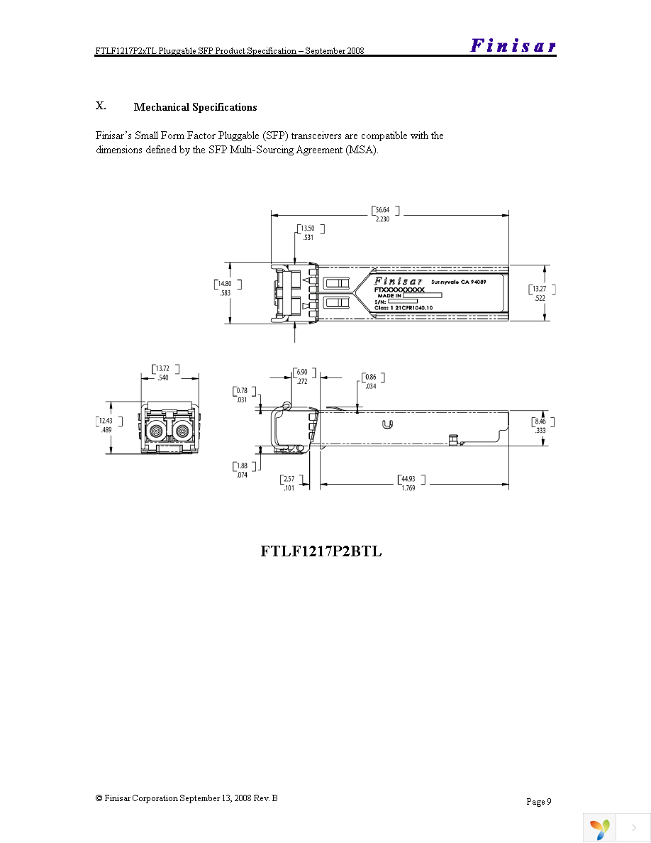 FTLF1217P2BTL Page 9