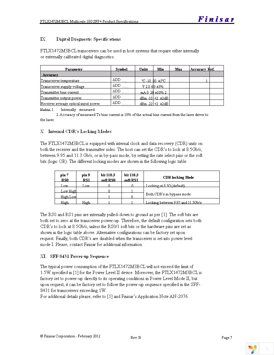 FTLX1472M3BCL Page 7