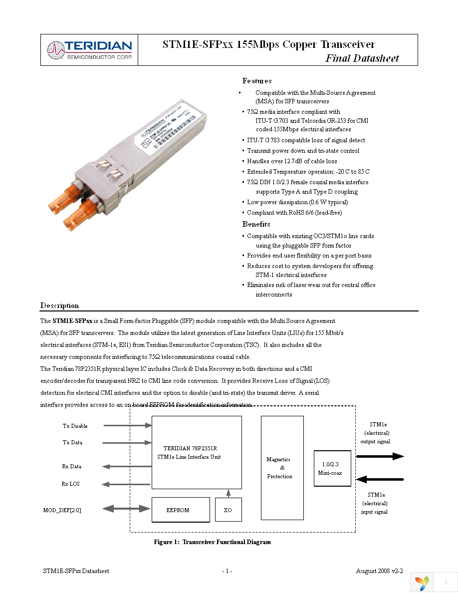 STM1E-SFP02 Page 1