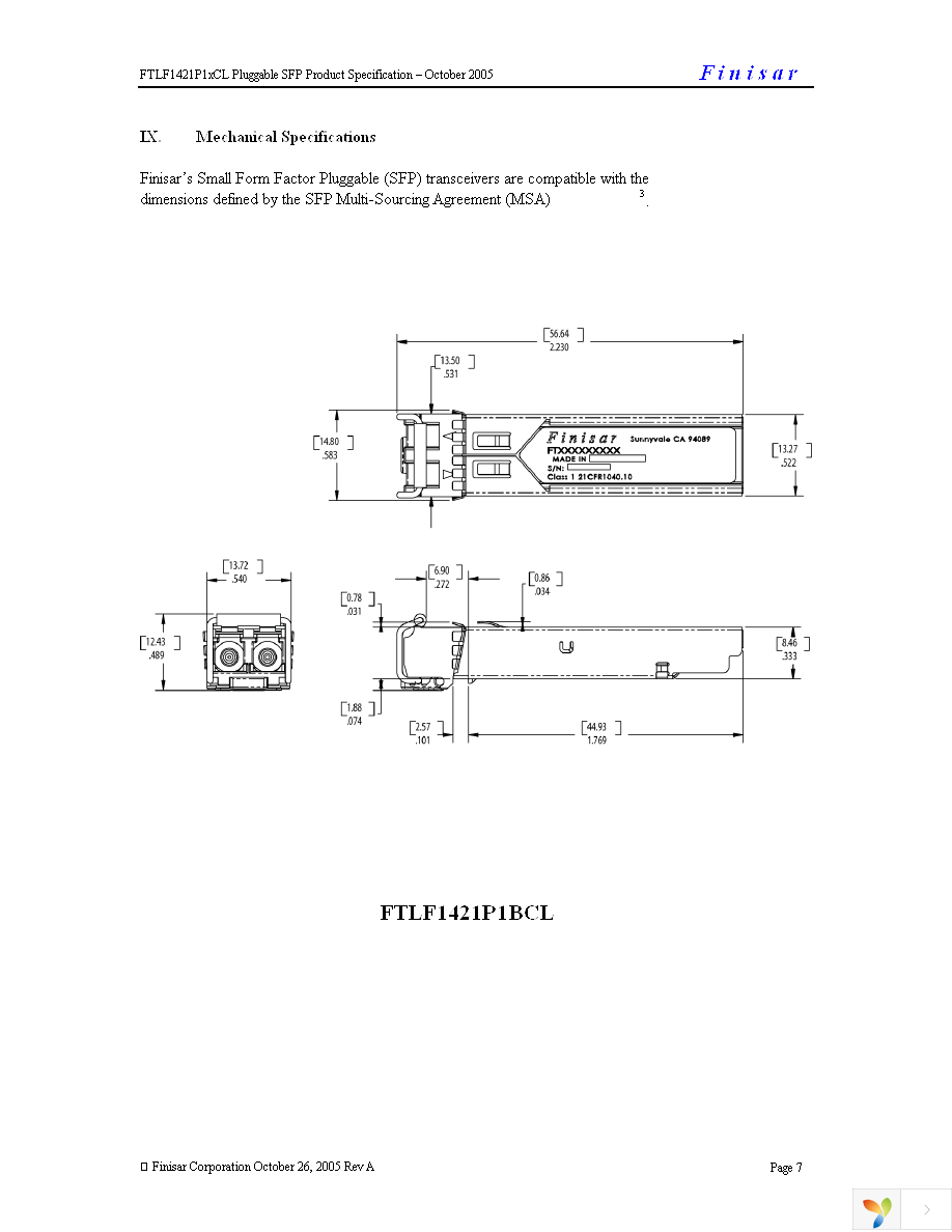 FTLF1421P1BCL Page 7