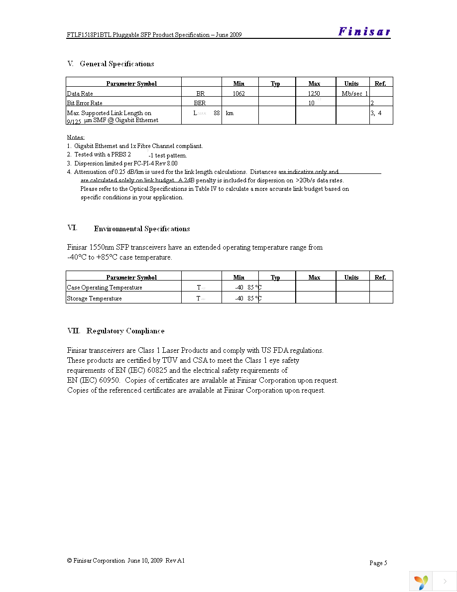 FTLF1518P1BTL Page 5