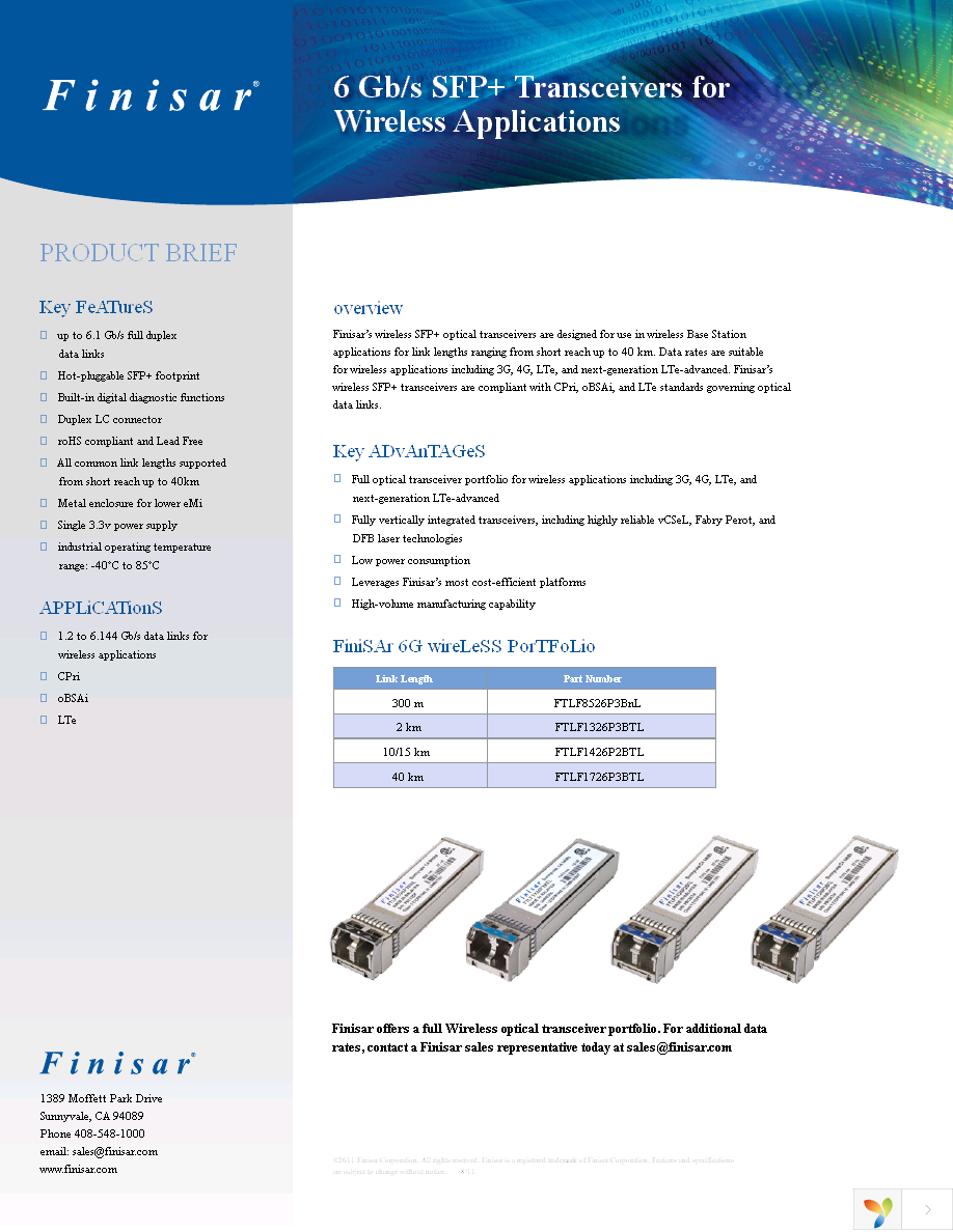 FTLF1326P3BTL Page 1