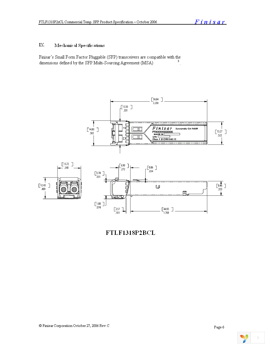 FTLF1318P2BCL Page 6