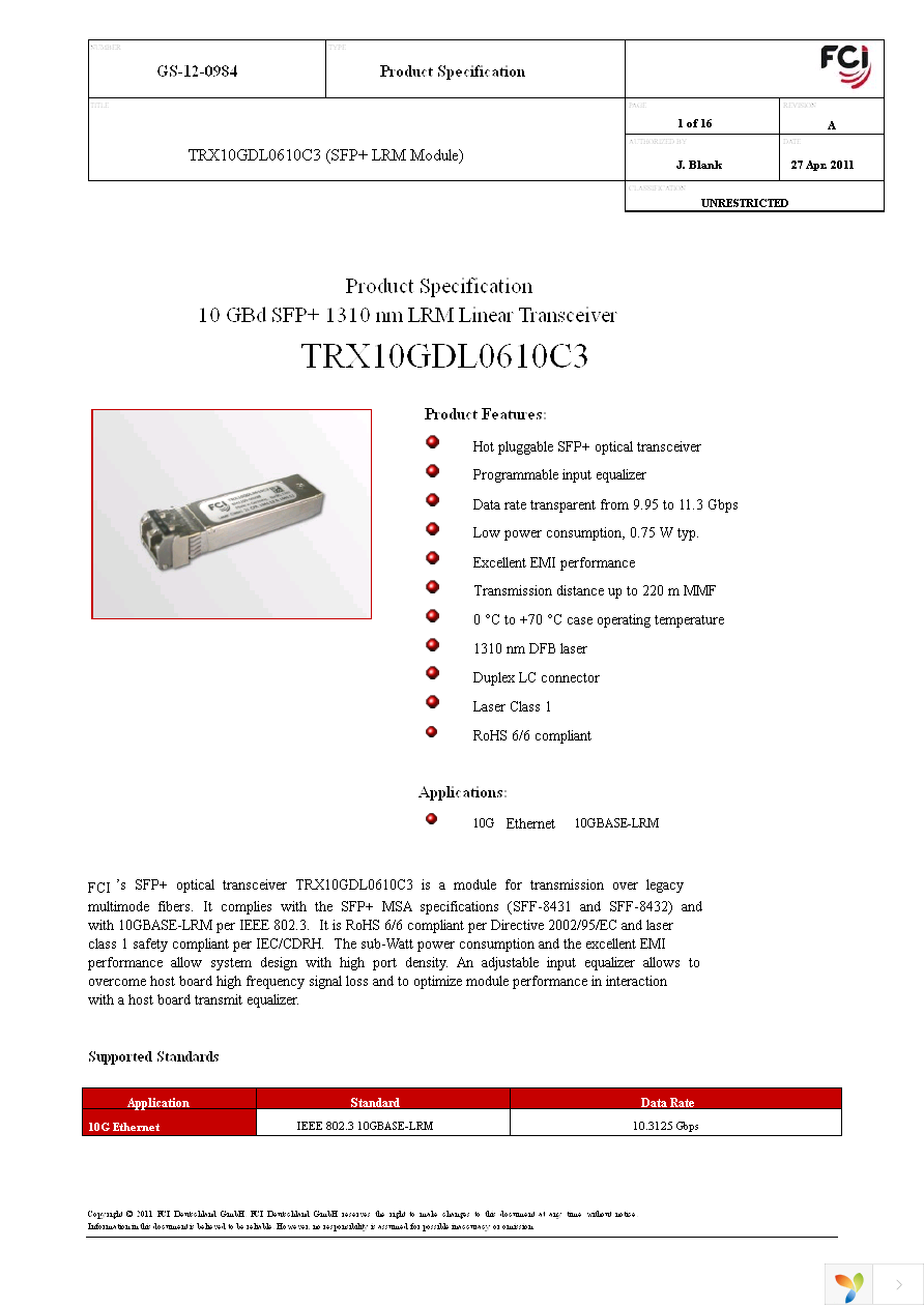 TRX10GDL0610C3 Page 1