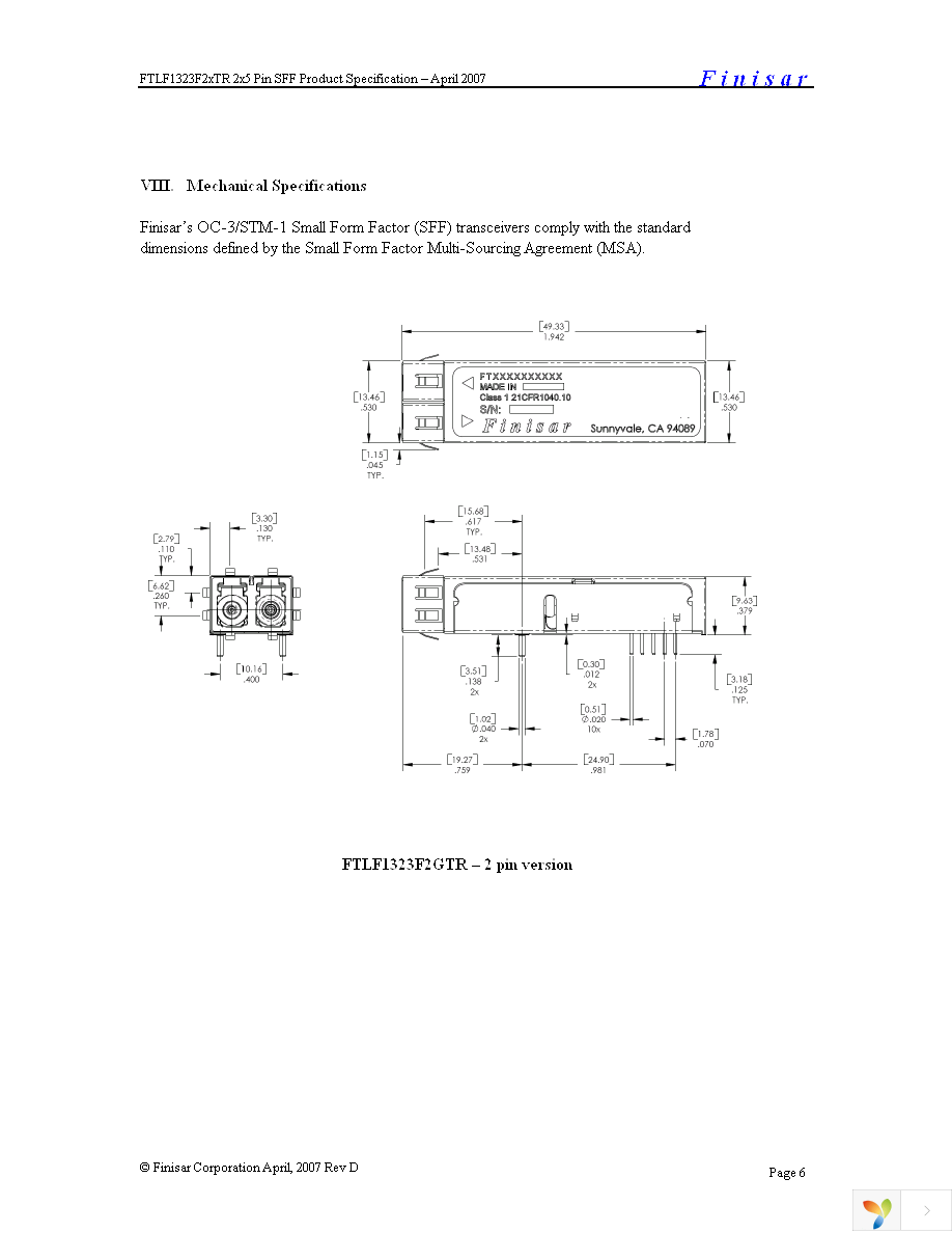 FTLF1323F2GTR Page 6