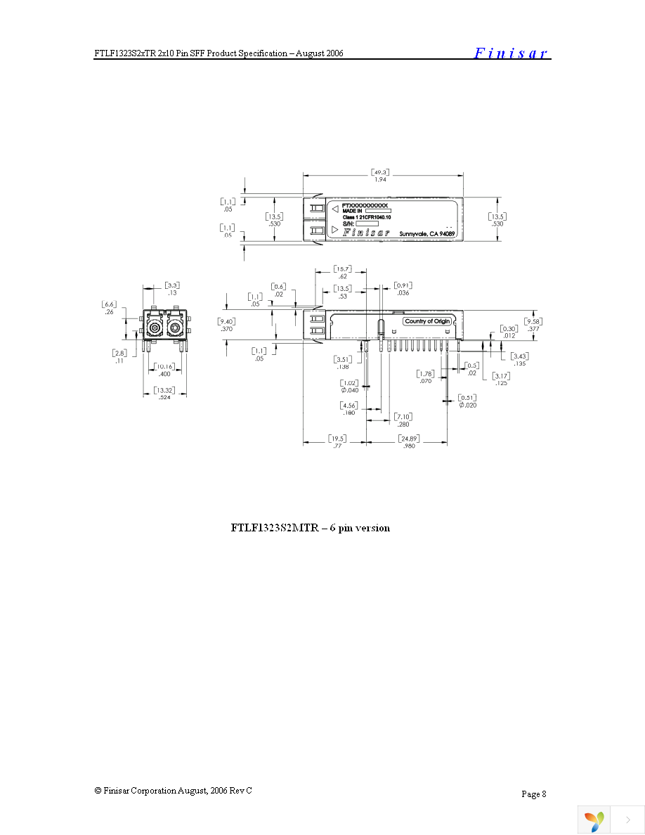 FTLF1323S2HTR Page 8