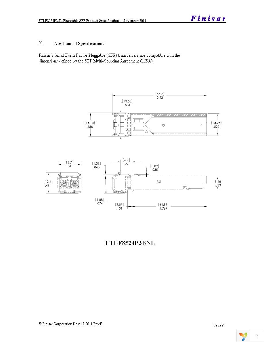 FTLF8524P3BNL Page 8