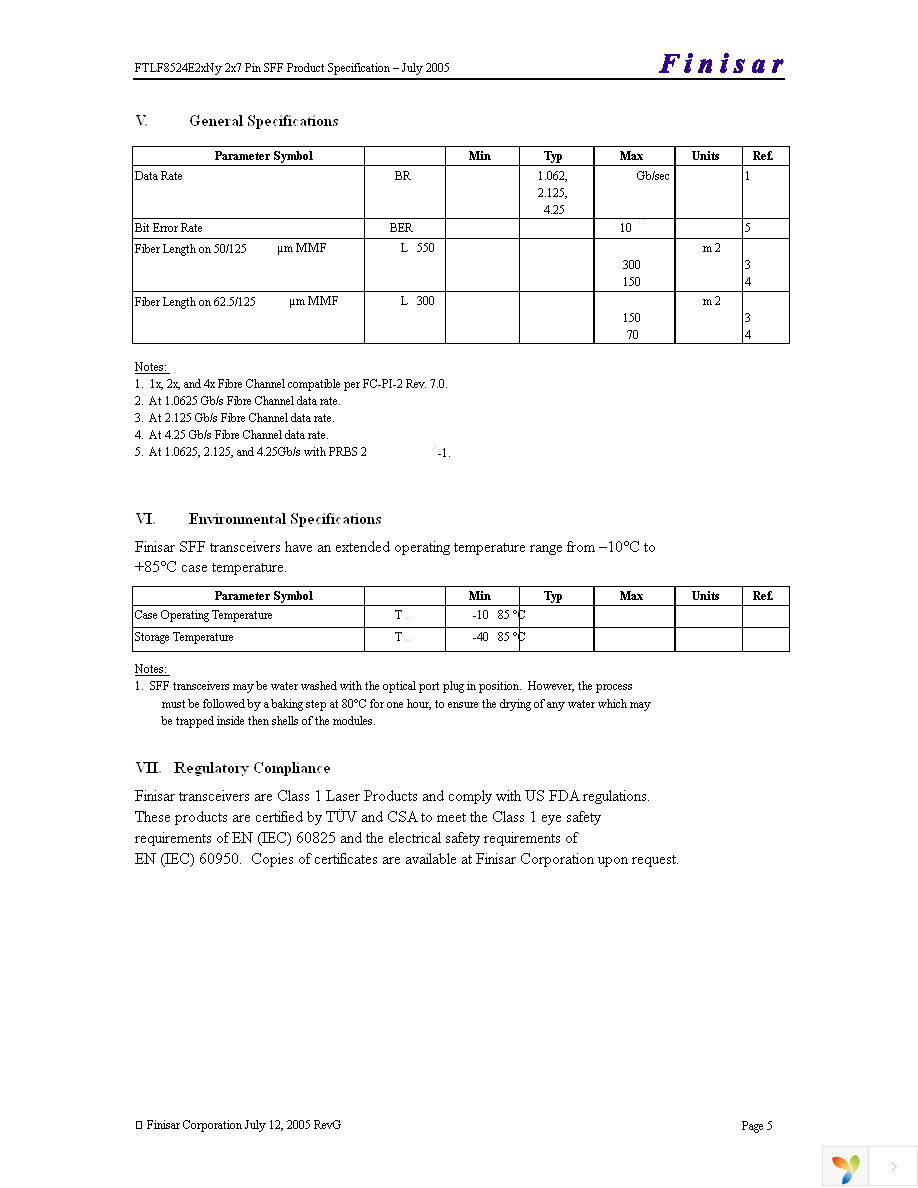 FTLF8524E2KNL Page 5