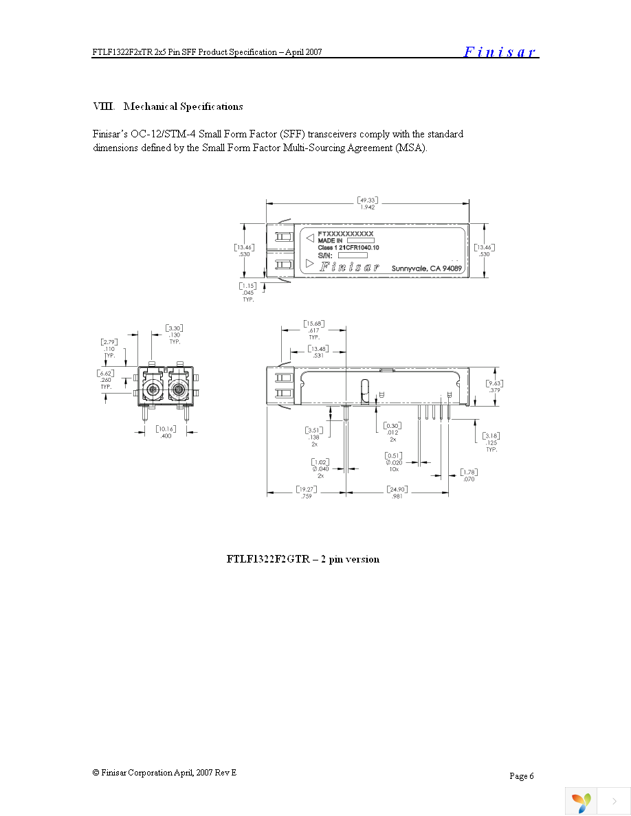 FTLF1322F2GTR Page 6