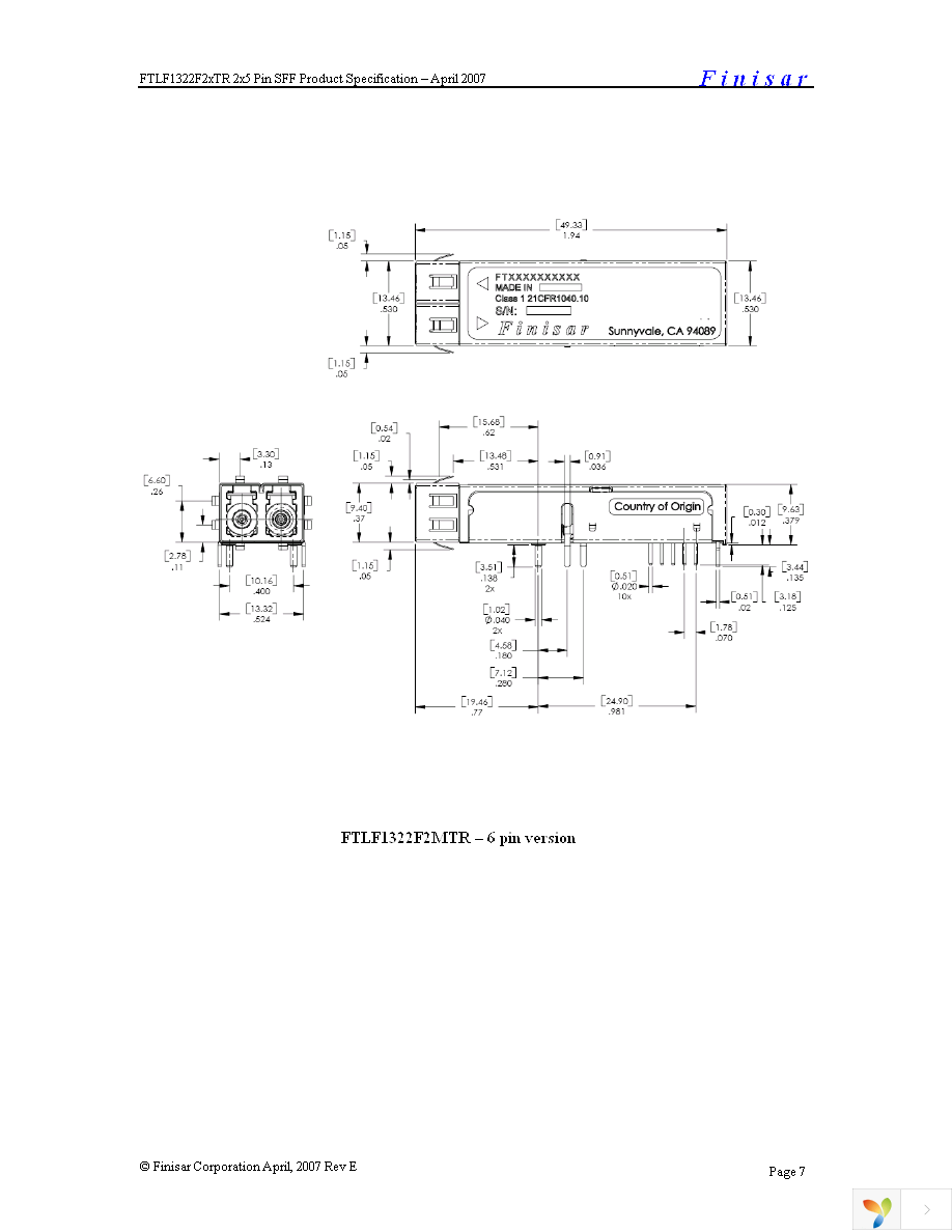 FTLF1322F2GTR Page 7