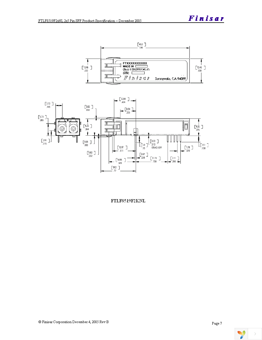 FTLF8519F2GNL Page 7