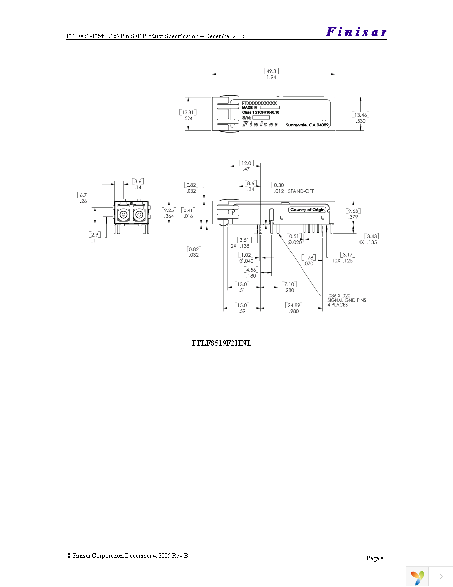 FTLF8519F2GNL Page 8