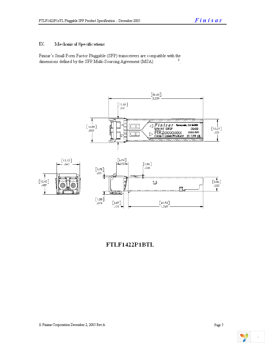 FTLF1422P1BTL Page 7